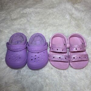 CROCS Kids Sandals in Lavender and Light Pink
